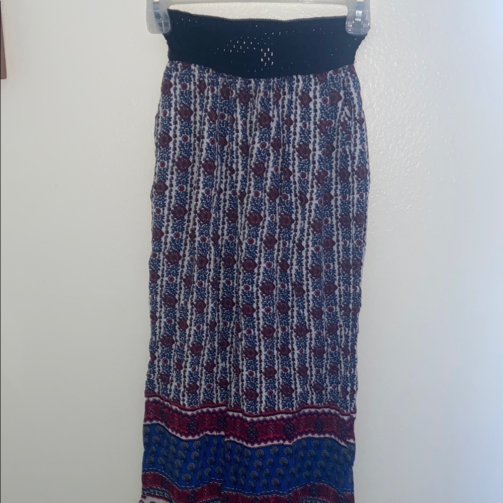 Crocheted Multicolor Patterned Wide Leg Women’s Pant
